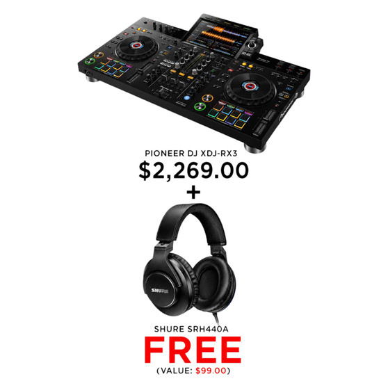 Pioneer DJ XDJ-RX3 All-In-One DJ System (Black) and FREE Headphones