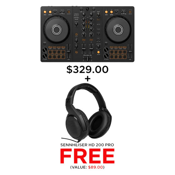 Pioneer DJ DDJ-FLX4 2-Deck Rekordbox and Serato DJ Controller and FREE Headphones