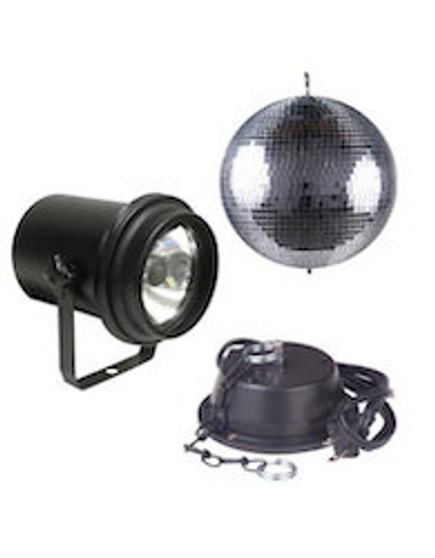 ADJ M-500L 12" Mirror Ball Package with Motor &amp; Pinspot