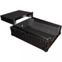 ProX XS-M12LT ATA Style Flight Road Case with Wheels and Sliding Laptop Shelf for 12 in. DJ Mixers  Black