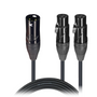 ProX XC-YXM XLR Y cable — 6 inch balanced XLR male to dual XLR female audio splitter cable