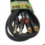 XC-DPR10 10 Ft. Unbalanced Dual 1/4" TS-M to Dual RCA-M High Performance Audio Cable