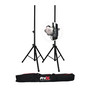 ProX T-SS18P speaker tripod stands set — heavy-duty 6-foot PA speaker stands with carrying bag