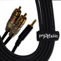 ProX XC-CMR15 15 Ft. Unbalanced 1/8" (3.5mm) Mini TRS-M to Dual RCA-M High Performance Audio Cable