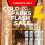 Tuesday's Only, cold sparks flash sale discount up to 20% OFF