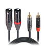 ProX XC-DRXM10 Unbalanced Dual RCA-M to Dual XLR3-M Audio Cable