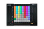 Akai Professional APC64 Ableton Live Controller — 64-pad RGB grid with poly aftertouch, 8 Touch Strips, full-color display, and standalone step sequencer with MIDI and CV/Gate outputs.
