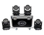 AUVI Mini Wash 280 Watts Moving head set of 4 with Case