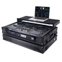 The sliding laptop shelf allows for a clean, ergonomic performance setup