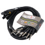 ProX XC-8SXF10 10' Ft High Performance 8-Channel Snake Cable XLR-F to 1/4" TRS Balanced Audio Cable