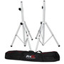 ProX T-SS28P White Heavy-Duty All Metal Speaker Tripod Stand Set of 2