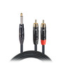 ProX XC-PYR10 10 ft. unbalanced 1/4" TS to dual RCA high-performance audio Y cable with OFC conductors and pro-grade connectors.