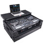 ProX ATA Flight Style Road Case For RANE Four or RANE Performer DJ Controller with Laptop Shelf 1U Rack Space LED and Wheels -