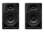 Pioneer DJ DM-40D-W front view — compact black 4 inch powered studio monitors