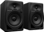 Pioneer DJ DM-50D-W 5-inch active monitor speakers black — 25W RMS two-way DJ and production studio monitors with DSP, sold as a pair.