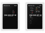 Pioneer DJ DM-50D-BT-W rear panel — Bluetooth studio monitor with TRS, RCA, and mini jack inputs