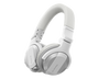 Pioneer DJ HDJ-CUE1BT-W White Bluetooth DJ Headphones — closed-back on-ear wireless and wired headphones with 40mm drivers and swivel earcups.