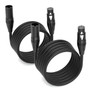 Two 25 ft ProX premium XLR cables with gold/silver-plated connections