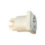 PowerCON NAC3MBA panel mount plug — white power in chassis connector for professional audio and lighting equipment