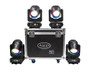 AUVI Mini 14RX Super Pack with four moving head beam fixtures and road case