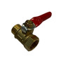 Ball valve used to empty low-lying fog machine water reservoir