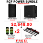 RCF Power Bundle - 2 Premium Speakers. FREE ProX mic 25 cables and a set of ProX M20 Poles