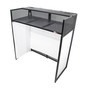 Portable DJ facade with ventilated tabletop and cable management.