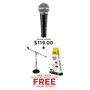 Shure SM58S Cardioid Dynamic Vocal Microphone with On/Off Switch and FREE ProX Mic Stand