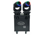 Two 311W beam moving lights with RGB LED ring effects