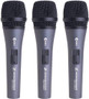 Sennheiser e 835-S Cardioid Dynamic Vocal Microphone with On/Off Switch - 3-pack