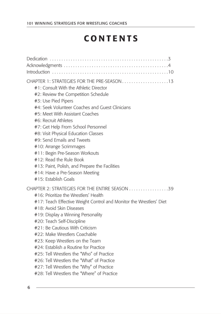 101 Winning Strategies For Wrestling Coaches Coaches Choice