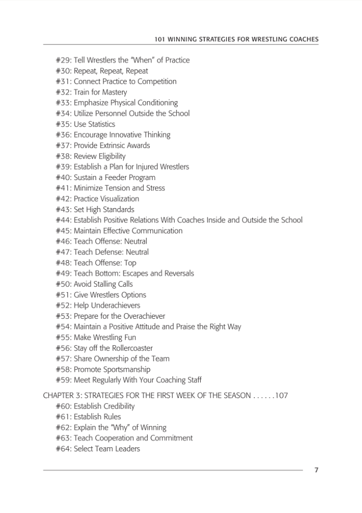 101 Winning Strategies For Wrestling Coaches Coaches Choice