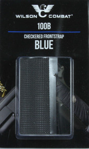 Wilson Combat Checkered Frontstrap 1911 Government, Commander, Blue~100B Wilson Combat Checkered Frontstrap 1911 Government, Commander, Blue~100B