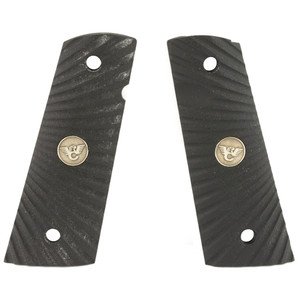 Wilson Combat Grips For 1911 Full Size Black G10 Starburst Flat Bottom