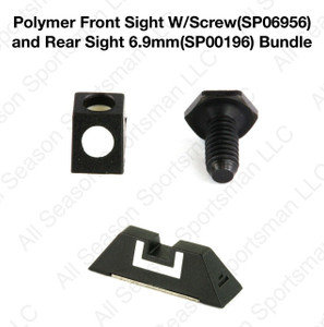 Glock Polymer Front Sight W/Screw(SP06956) and Rear Sight 6.9mm(SP00196) Bundle