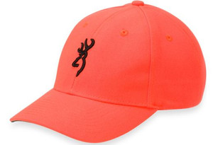 Browning Hat Youth Safety Blaze Orange With 3-D Buck Mark Logo Adjustable Browning Hat Youth Safety Blaze Orange With 3-D Buck Mark Logo Adjustable