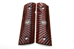 Wilson Combat Grips 1911 Full Size Cocobolo Starburst Pattern Flat Bottom
