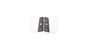 Wilson Combat Grips 1911 FullSize Gray/Black G10 Starburst Pattern Flat Bottom Wilson Combat Grips 1911 FullSize Gray/Black G10 Starburst Pattern Flat Bottom