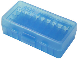 MTM Flip-Top Ammo Box 380 ACP, 9mm, Blue~P50-9M-24 MTM Flip-Top Ammo Box 380 ACP, 9mm, Blue~P50-9M-24