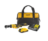 Dewalt 18V XR Brushless 1/2" Open Head Ratchet - 1 X 2Ah