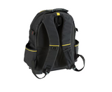 STANLEY FATMAX Heavy-Duty Tool Bag Backpack showing rigid waterproof base and front zip pocket