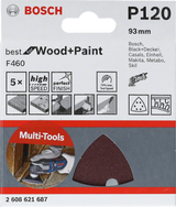 Bosch Sanding Sheet F460 G120 93mm (5pack) ( 2 608 621 687 )