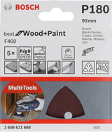 Bosch Sanding Sheet F460 G180 93mm (5pack)