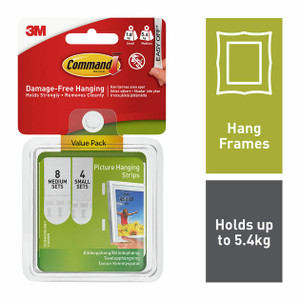 Command Small & Medium Picture Hanging Strips Value Pack