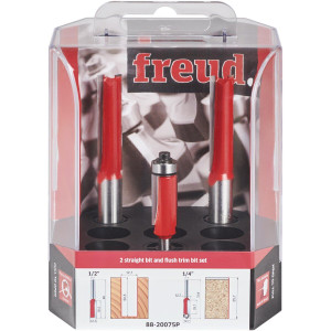 Freud 3pc Kitchen Fitters Router Bit Set