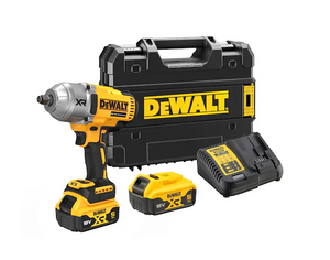 Dewalt 18V XR Brushless 1/2" Hog Ring High Torque Impact Wrench - 2 x 5Ah