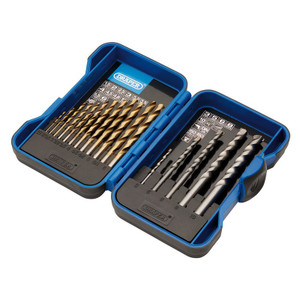 Draper 18551 15 Piece Combined HSS & Masonry Drill Bit Set (18551)
