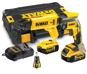 Dewalt 18V XR Brushless Collated Drywall Screwdriver - 2 x 5.0Ah