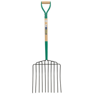 Draper 10 Prong Manure Fork with Wood Shaft & Mid Handle