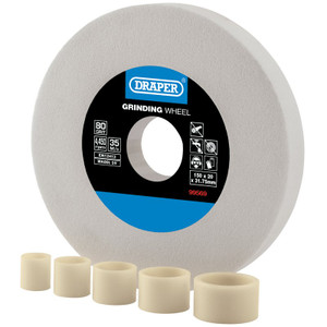 Draper 150 x 20mm White Aluminium Oxide Grinding Wheel (80 Grit) (99569)